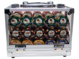 600 Nile Club Acrylic Carrier Ceramic Poker Chip Set  