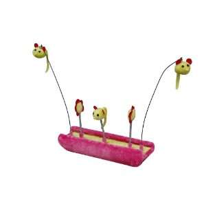  5 Teaser Cat Toy in Pink & Yellow 