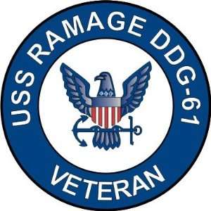  US Navy USS Ramage DDG 61 Ship Veteran Decal Sticker 3.8 