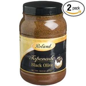 Roland Tapenade, Black Olive, 16.6 Ounce Jars (Pack of 2)  