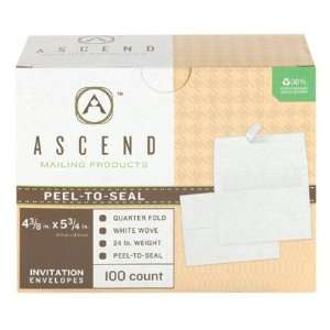 Ascend 30% Recycled White Peel N Seal Greeting Card Envelopes (5 3/4 x 
