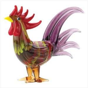 ART GLASS ROOSTER FIGURINE