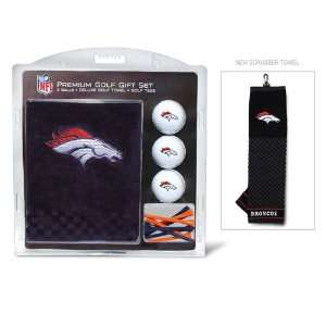  Denver Broncos NFL Embroidered Towel/3 Ball/12 Tee Set 