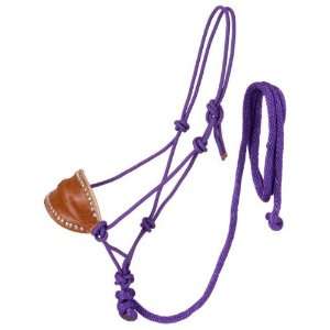  Poly Rope Halter W/Horsehair Bronc Nose & Lead