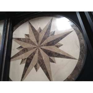 Marble Medallion Floor Wall Art Tile Water Jet Cut Polished Marble 48 