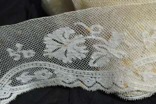 ANTIQUE FINE SMOOTH HAND VALENCIENNES EDGING LACE  