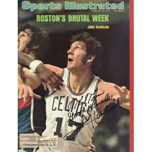  Signed Havlicek Picture   Sports Illustrated Feb 18 1974 