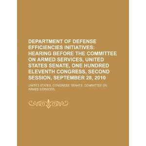  Department of Defense efficiencies initiatives hearing 