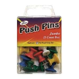  JUMBO PUSH PINS 15 PC BOX
