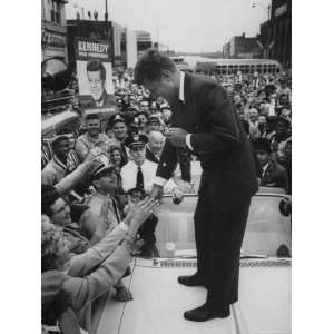  Senator John F. Kennedy Speaking on the Hood of a Car 