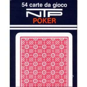 NTP Poker Long Life Standard Index Plastic Playing Cards (Red)  