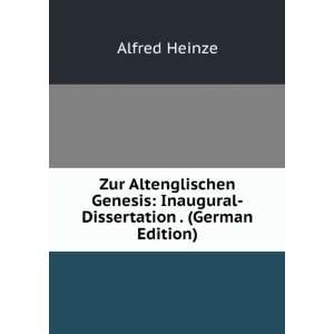   Dissertation . (German Edition) (9785876270641) Alfred Heinze Books
