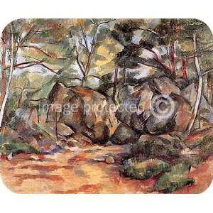  Artist Paul Cezanne Rocks in the Woods MOUSE PAD
