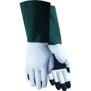   240 L Rose Tender Goatskin Glove, White, Large Patio, Lawn & Garden
