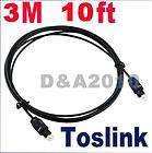 10Ft Digital Optical Fiber Optic Toslink Audio Cable 3M