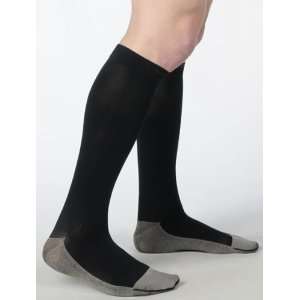   Ribbed Silver Sole Mens Knee Highs 30 40 mmHg