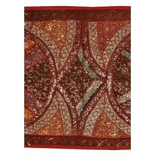 Decorative Wall Hanging Tapestry Zari Embroidery Sequins & Old Sari 
