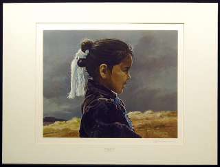 Ray Swanson Ateed Yazhi aka Little Girl, Signed Art, Franklin Mint 