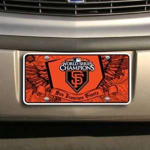   Series Champions Orange Metal License Plate 