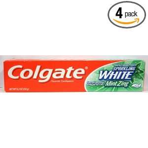  Colgate Fluoride Toothpaste, Sparkling White Mint Zing, 8 