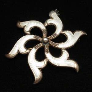   Pin Vintage Enamel Sterling Silver Andresen Scheinpflug Norway  