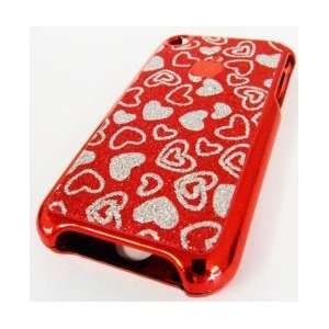  Apple Iphone 2g Original Red Hearts Flake Design Case 