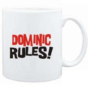  Mug White  Dominic rules  Male Names