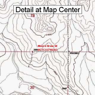  USGS Topographic Quadrangle Map   Moore Draw SE, Colorado 