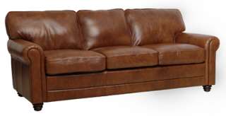 New Leather Furniture Lt Brown Loveseat   