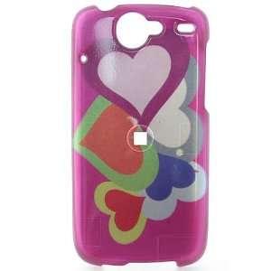  Crystal Hard Pink Rose Faceplate with overlap Hearts Cover 