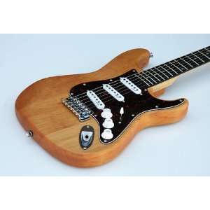  NEW NATURAL STRAT STYLE 3/4 JUNIOR SIZE ELECTRIC GUITAR 