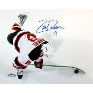  Zach Parise New Jersey Devils   Overhead   Autographed 