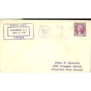 Scott #720 Gervers (unlisted) First Day Cover; cachet; Washington, D.C 