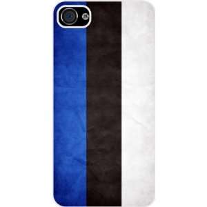 Rikki KnightTM Estonia Flag White Hard Case Cover for Apple iPhoneÂ® 4 