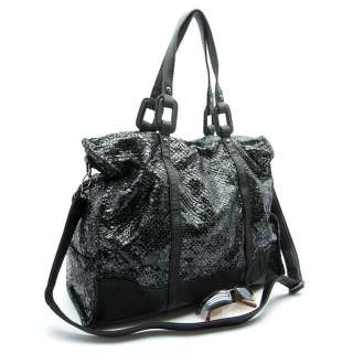   Skin Python Shoulder Bag Hobo Satchel Tote Purse Animal Print Handbag