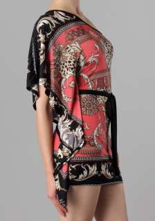 MM APPAREL Coral Animal Print One Shoulder Kimono Sleeve DRESS or TOP 