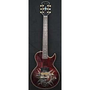   SHL1Q Quilted Evil Monkey, Red Electric Guitar Musical Instruments