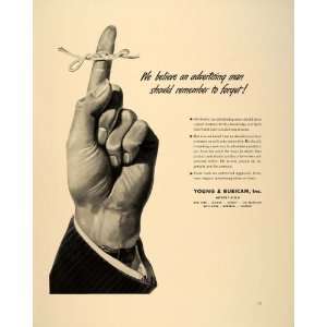   Advertising Finger String Hand   Original Print Ad