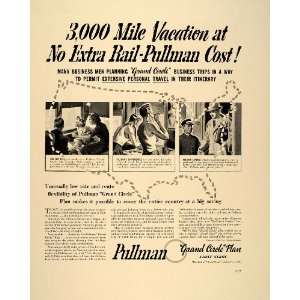 1940 Ad Pullman Train Grand Circle Travel Plan Porter   Original Print 