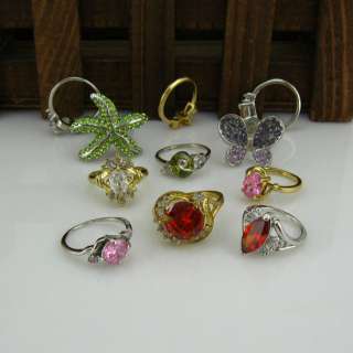 WHOLESALE LOT 10 PC RINGS CHIC COCKTAIL COSTUME JEWELRY  
