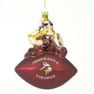   Vikings NFL Glass Mascot Football Ornament (6) 