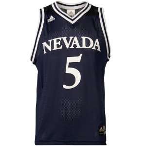  adidas Nevada Wolfpack #5 Navy Blue Replica Basketball 