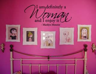 am definitely a Woman   Marilyn Monroe Wall Decals  