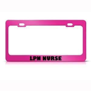  Lpn Nurse Metal Career Profession license plate frame 