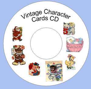 Vintage Character Cards CD ,Craft ,Cardmaking 500+  