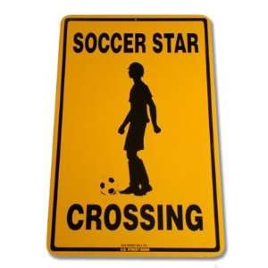  Soccer Star Crossing Aluminum Street Sign Sports 