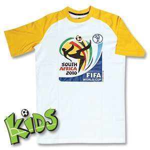  2010 World Cup Logo Tee   White/Yellow   Boys Sports 