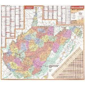  Universal Map 2475027 West Virginia Wall Map Roller 