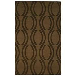  Auckland Collection Coffee Bean Brown Wool 3x5 Area Rug 