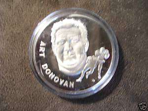   Mint Silver HOF Coin Art Donovan Baltimore Colts Boston College  